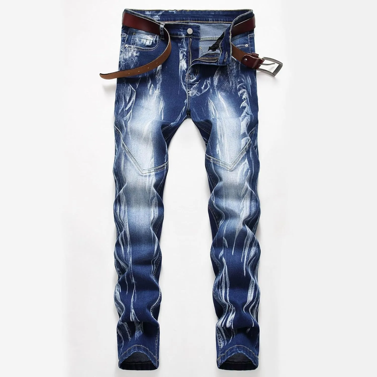 Men's Ripped Jeans Slim Fit Distressed Fashion Denim Jeans for Men