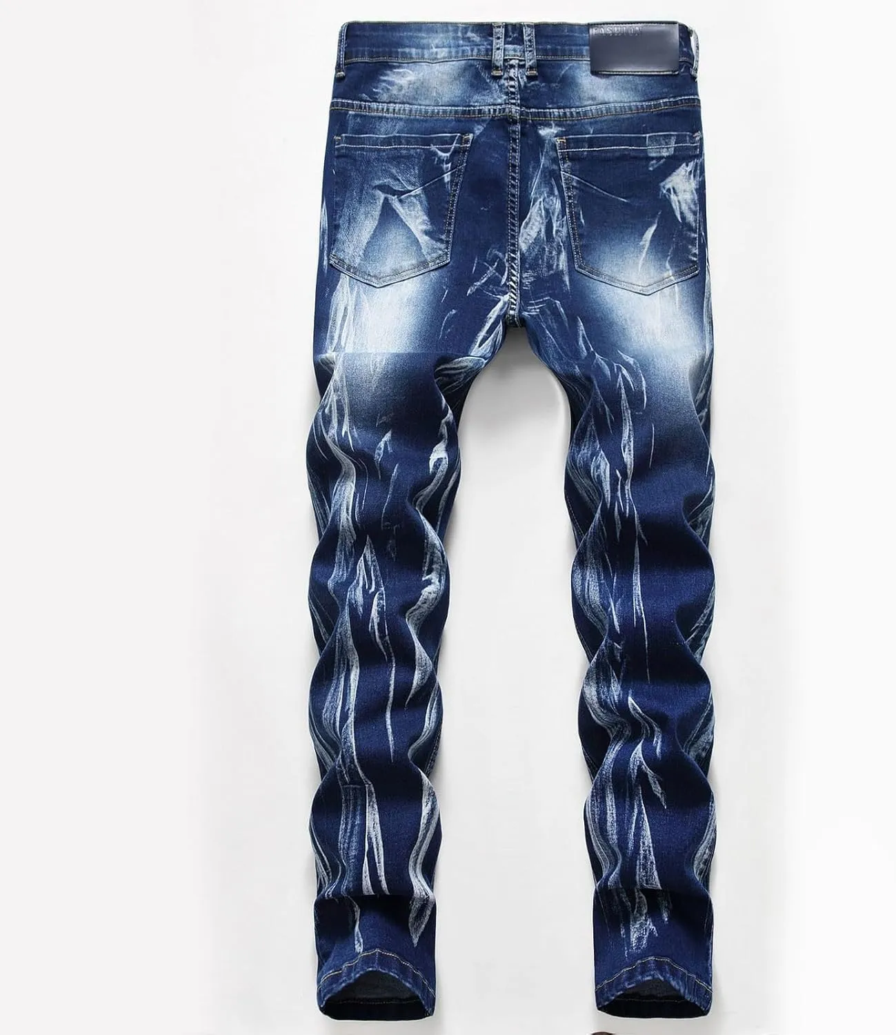 Men's Ripped Jeans Slim Fit Distressed Fashion Denim Jeans for Men