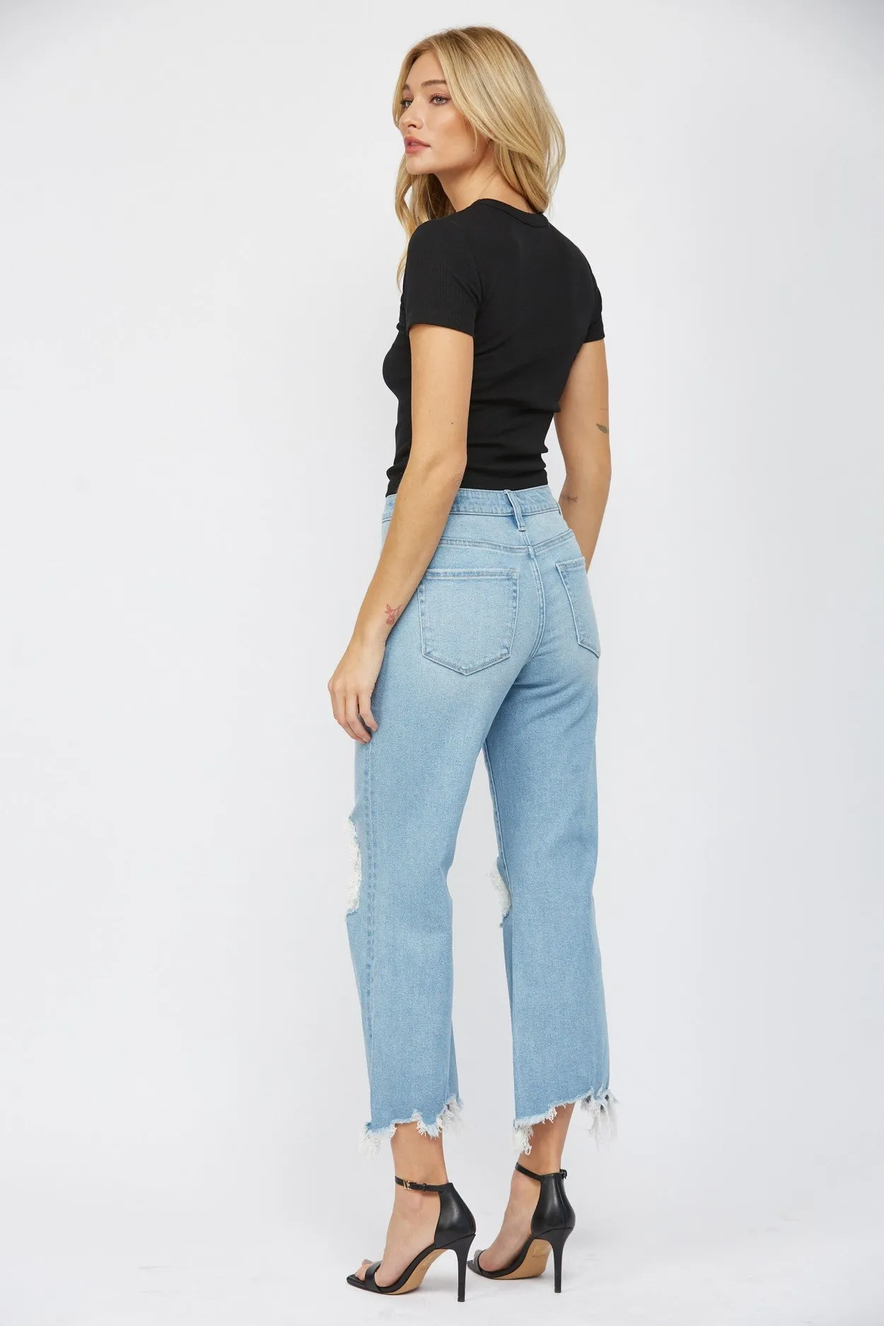 MICA | 90's Vintage Crop Flare Denim Jeans