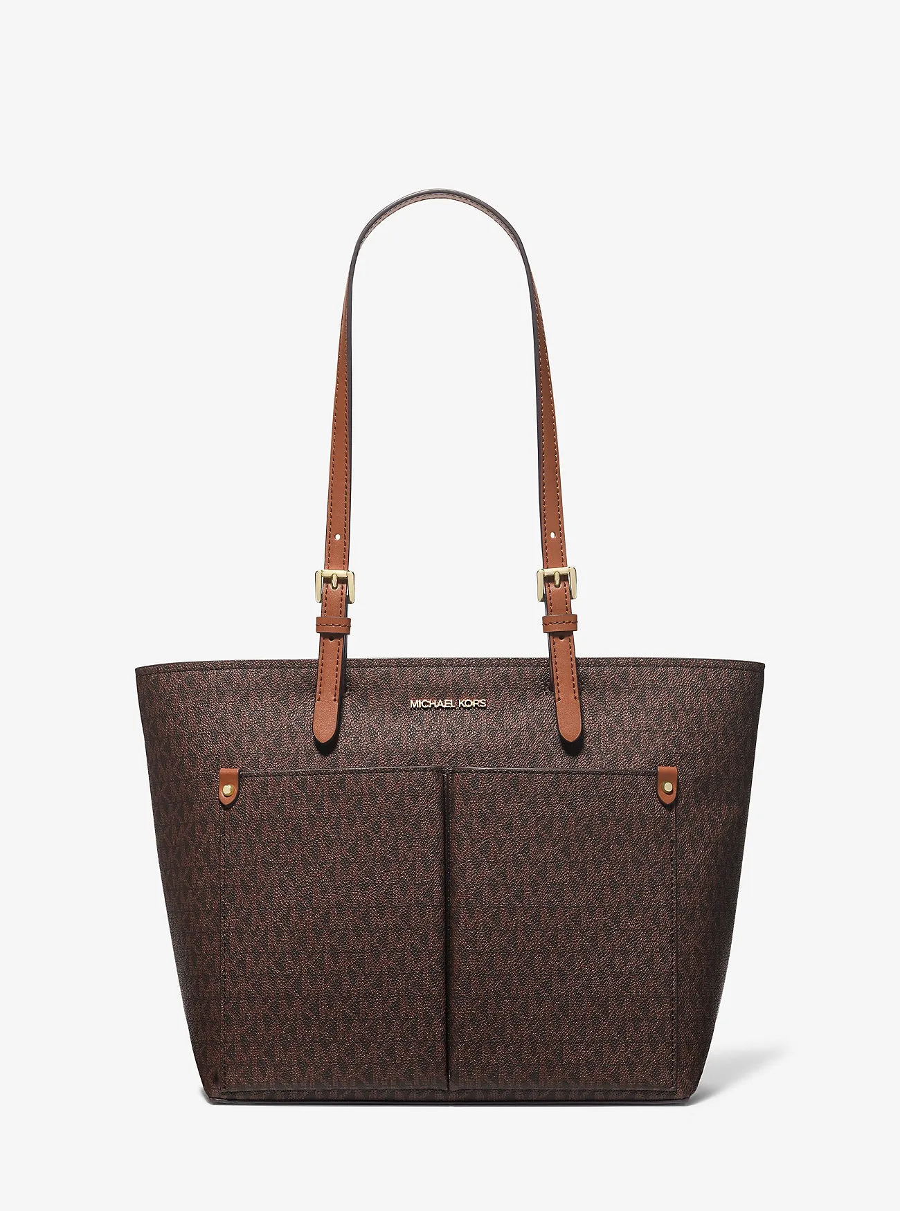 Micheal Kors Jet Set Medium Logo Pocket Tote Bag Black