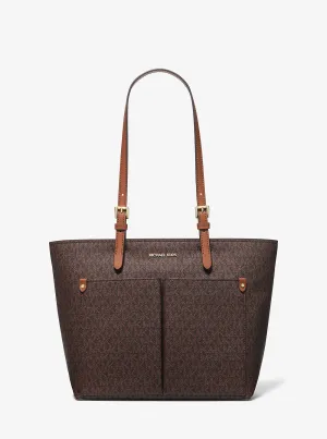 Micheal Kors Jet Set Medium Logo Pocket Tote Bag Black