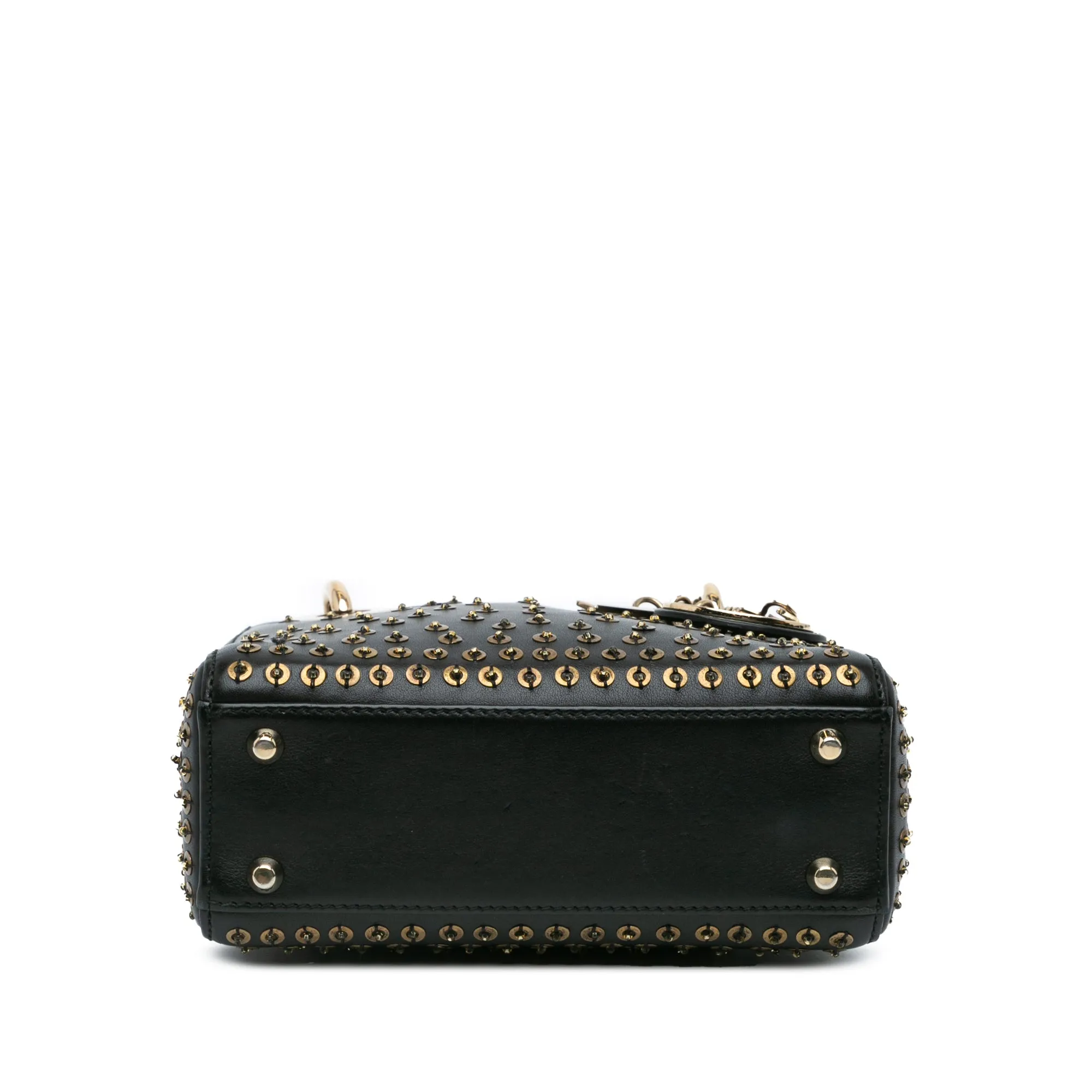 Mini Calfskin Embellished Lady Dior