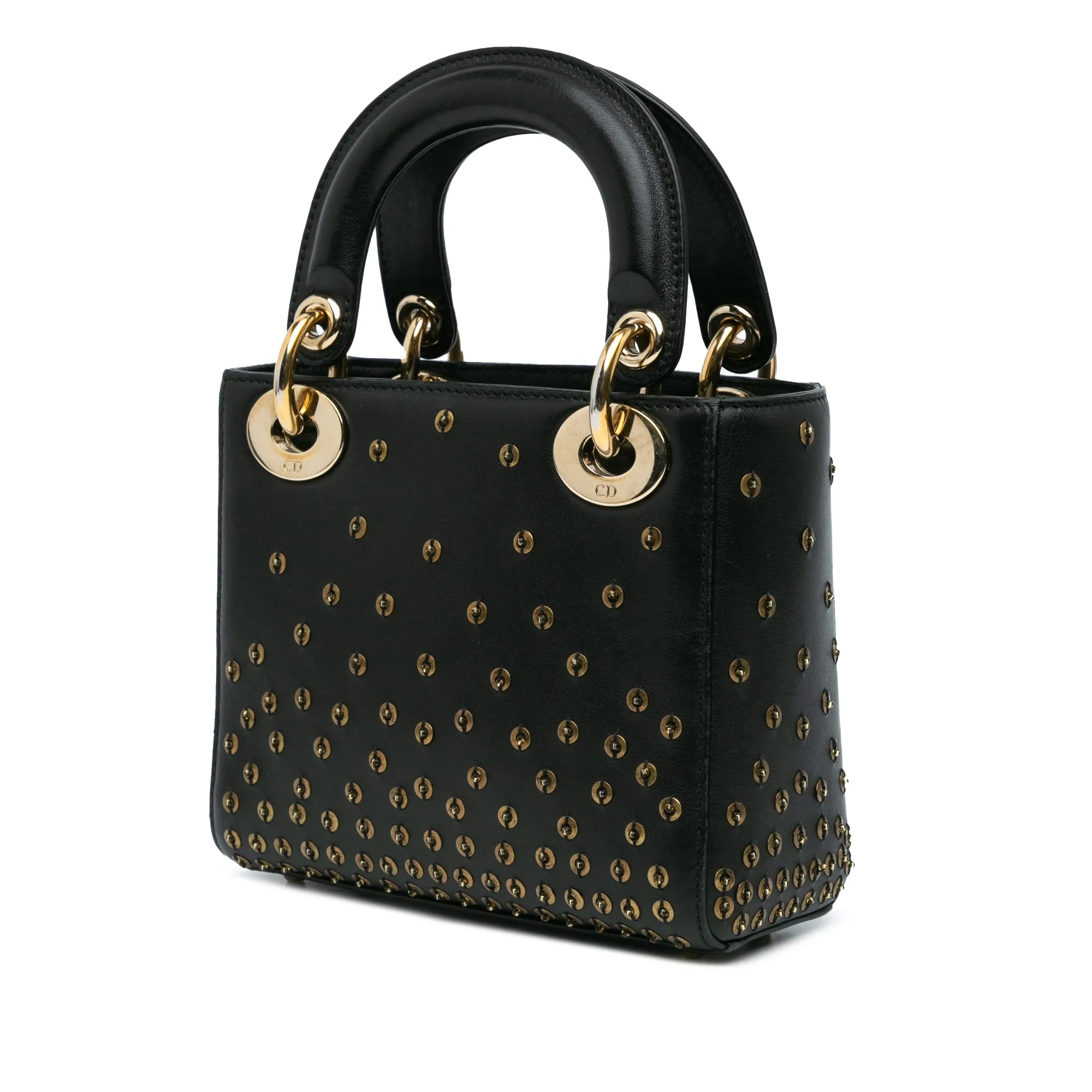 Mini Calfskin Embellished Lady Dior