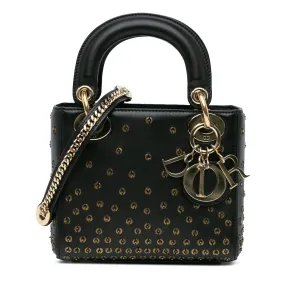 Mini Calfskin Embellished Lady Dior