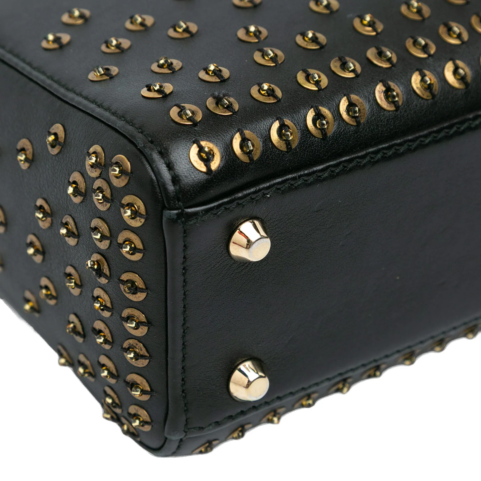 Mini Calfskin Embellished Lady Dior