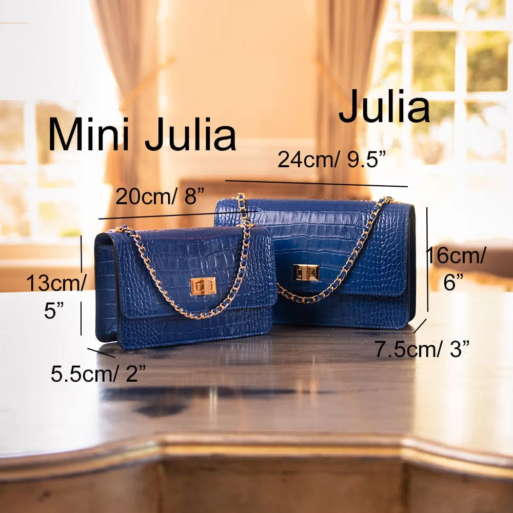 Mini Julia Bag - Brown Croc-Effect
