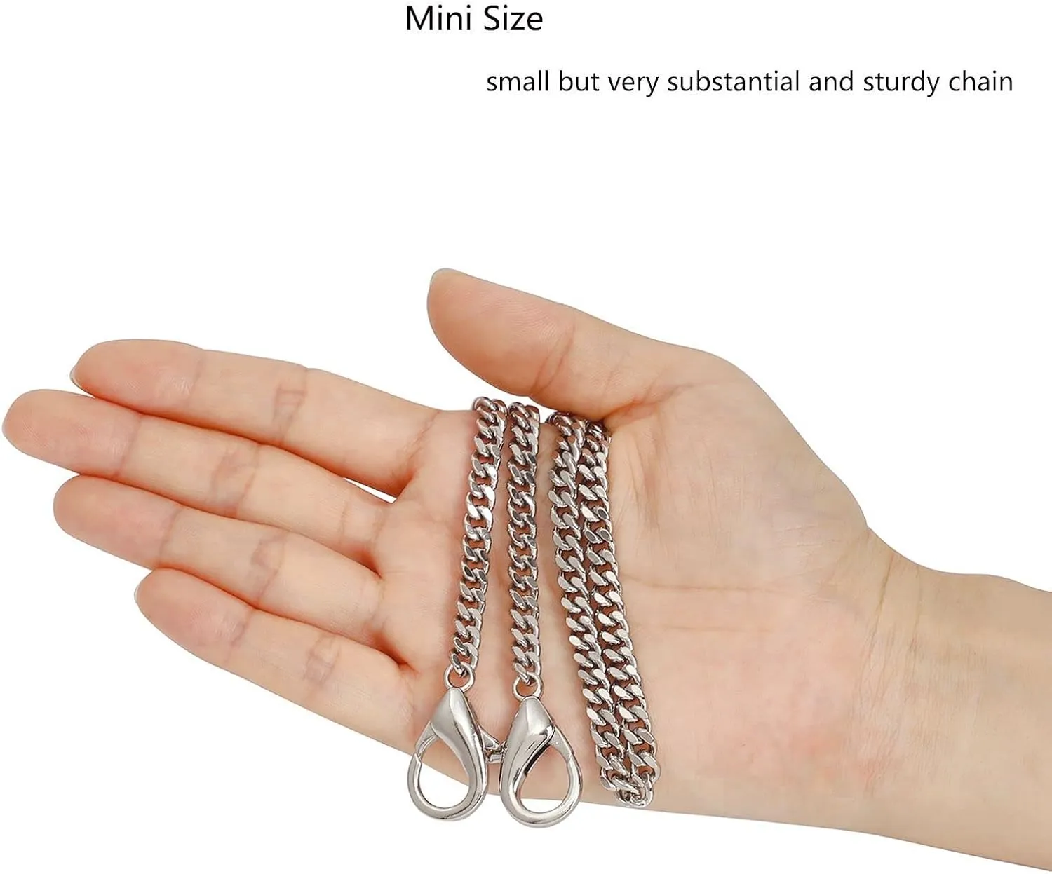 Mini Nice Purse Chain Strap Replacement Handbag Crossbody Shoulder Purse Strap Accessories Charms (Silver,48 Inch)