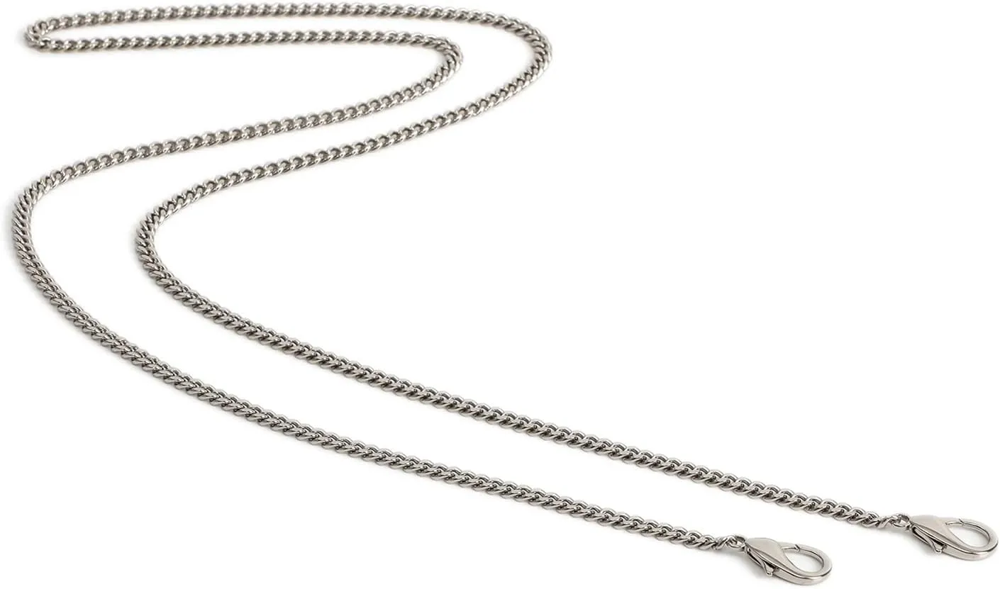 Mini Nice Purse Chain Strap Replacement Handbag Crossbody Shoulder Purse Strap Accessories Charms (Silver,48 Inch)