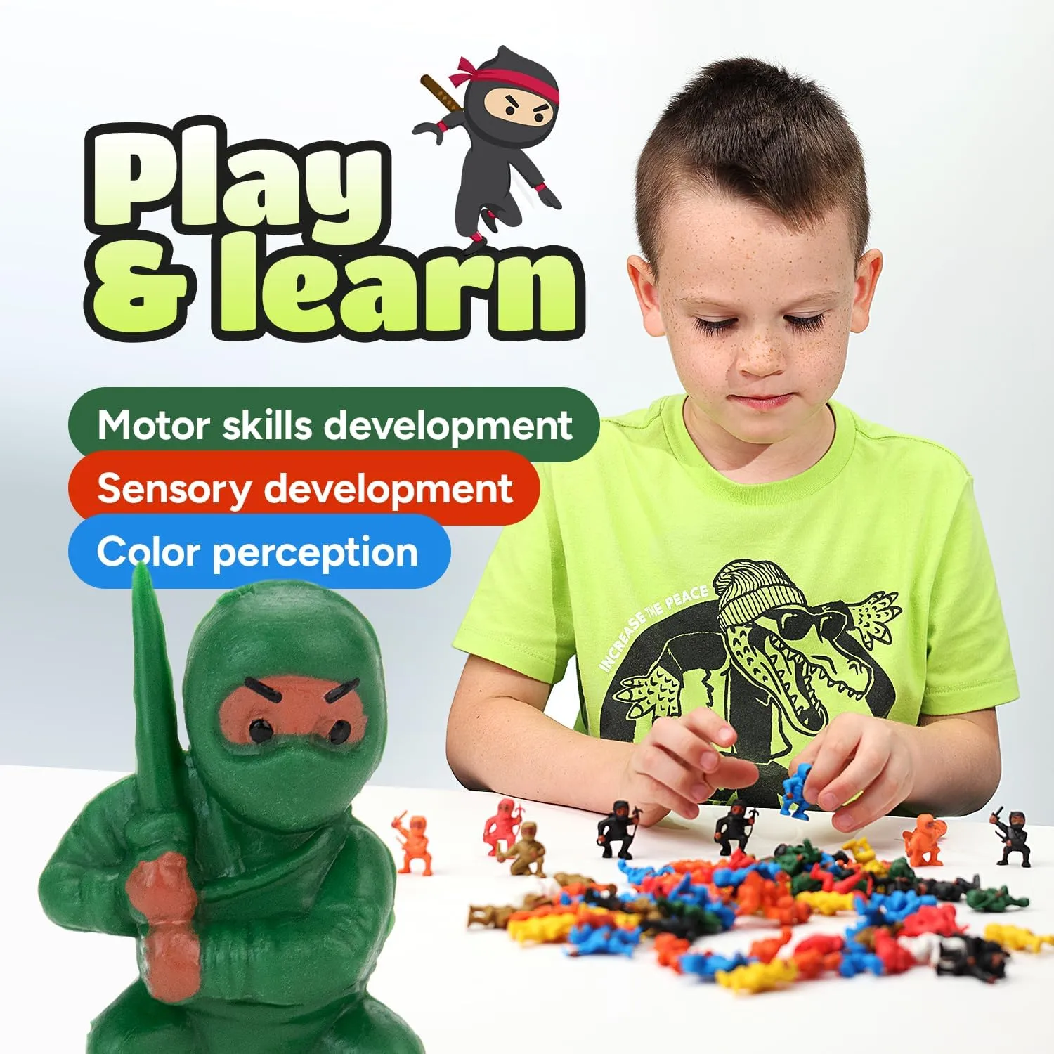 Mini Ninja Action Figures - 25pc Kids Party Favors & Birthday Gifts - Includes Cake Toppers & Easter Egg Fillers