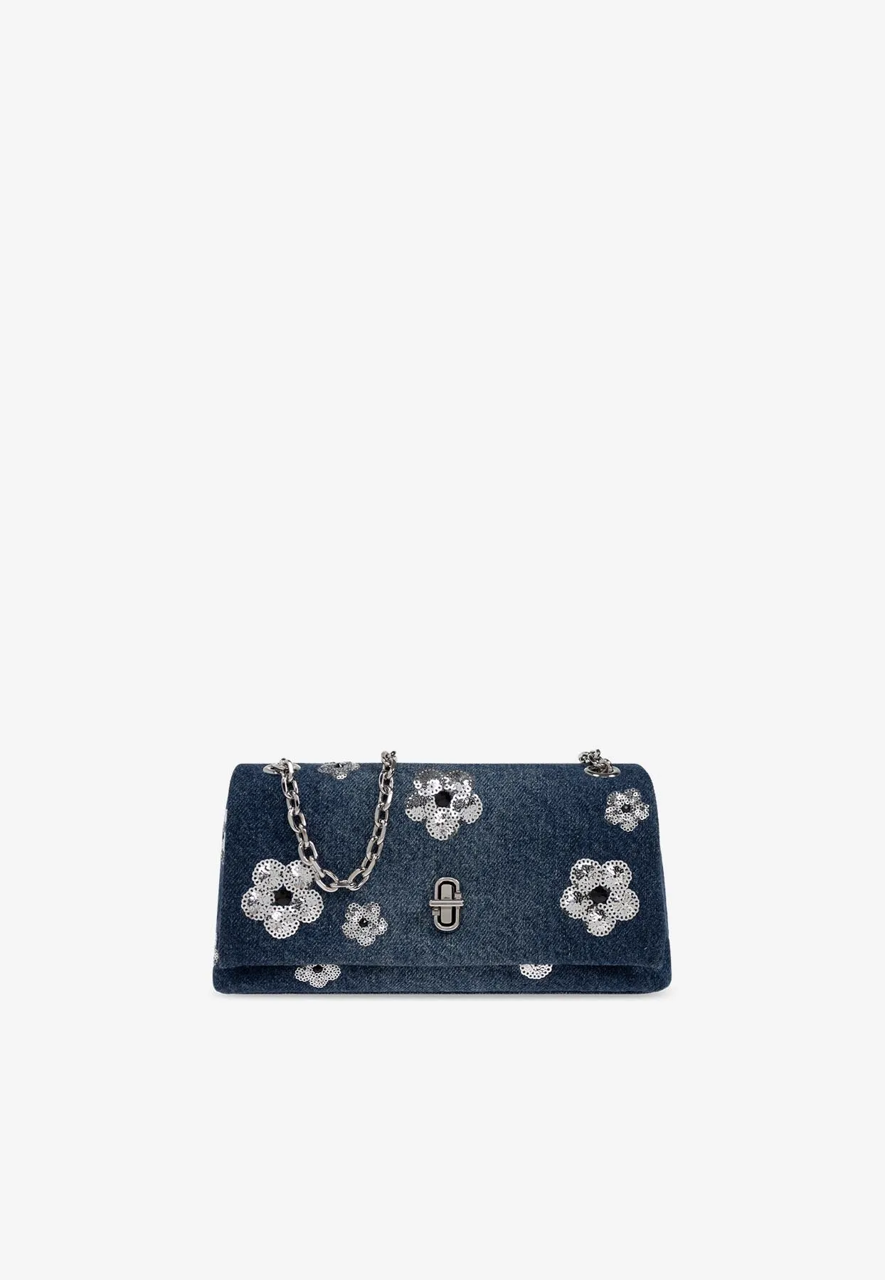 Mini Sequin Daisy Denim Chain Shoulder Bag