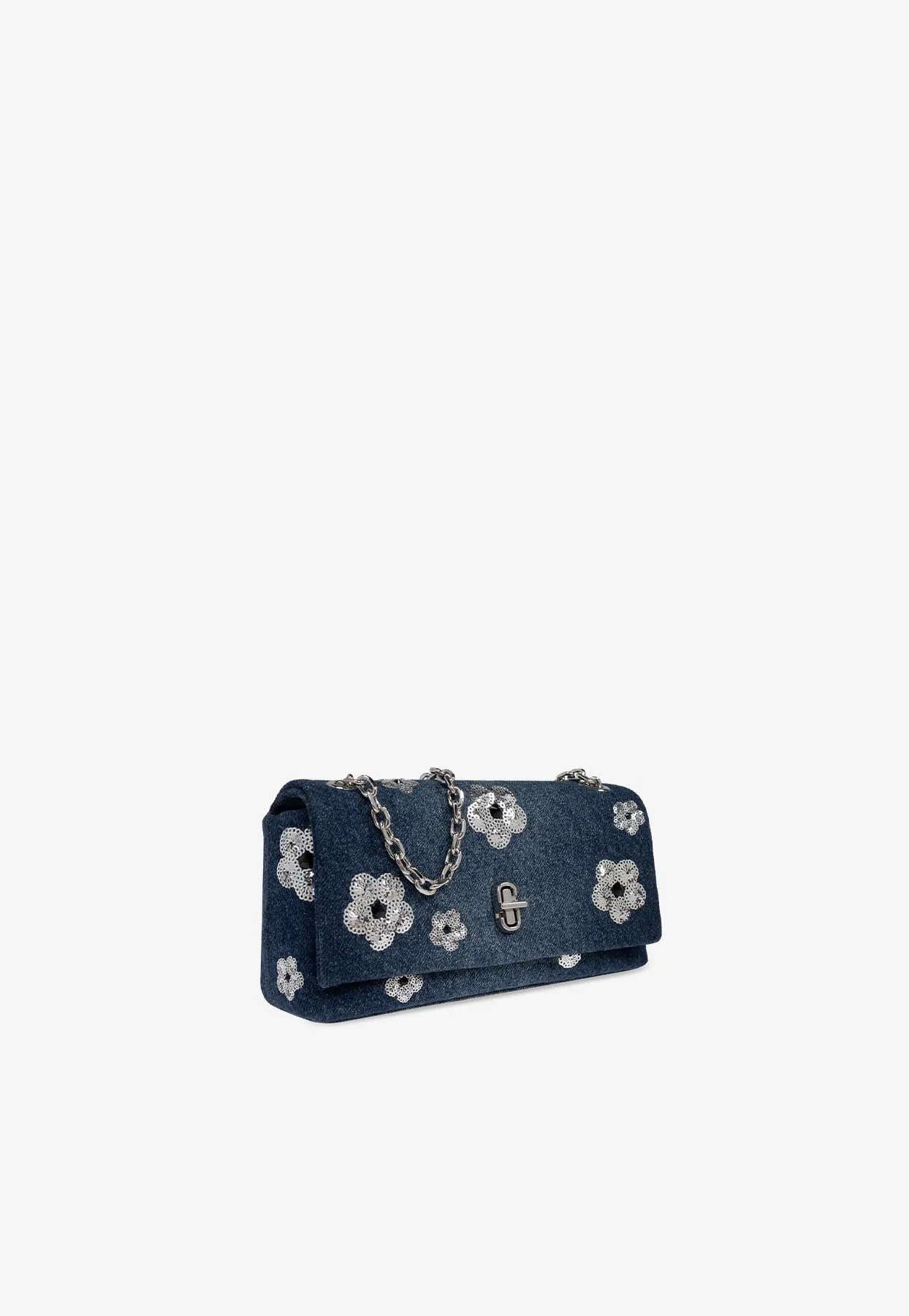 Mini Sequin Daisy Denim Chain Shoulder Bag