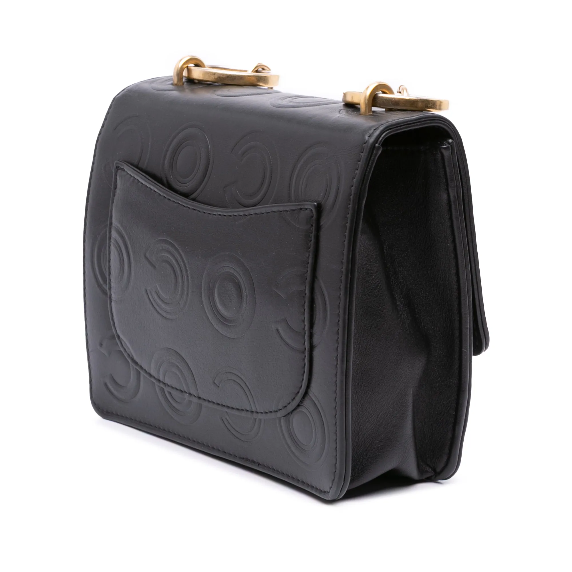 Mini Square Calfskin Coco Embossed Flap