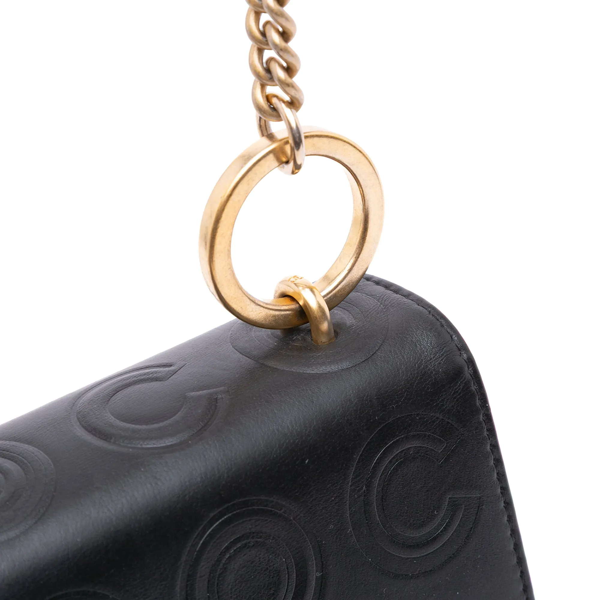 Mini Square Calfskin Coco Embossed Flap