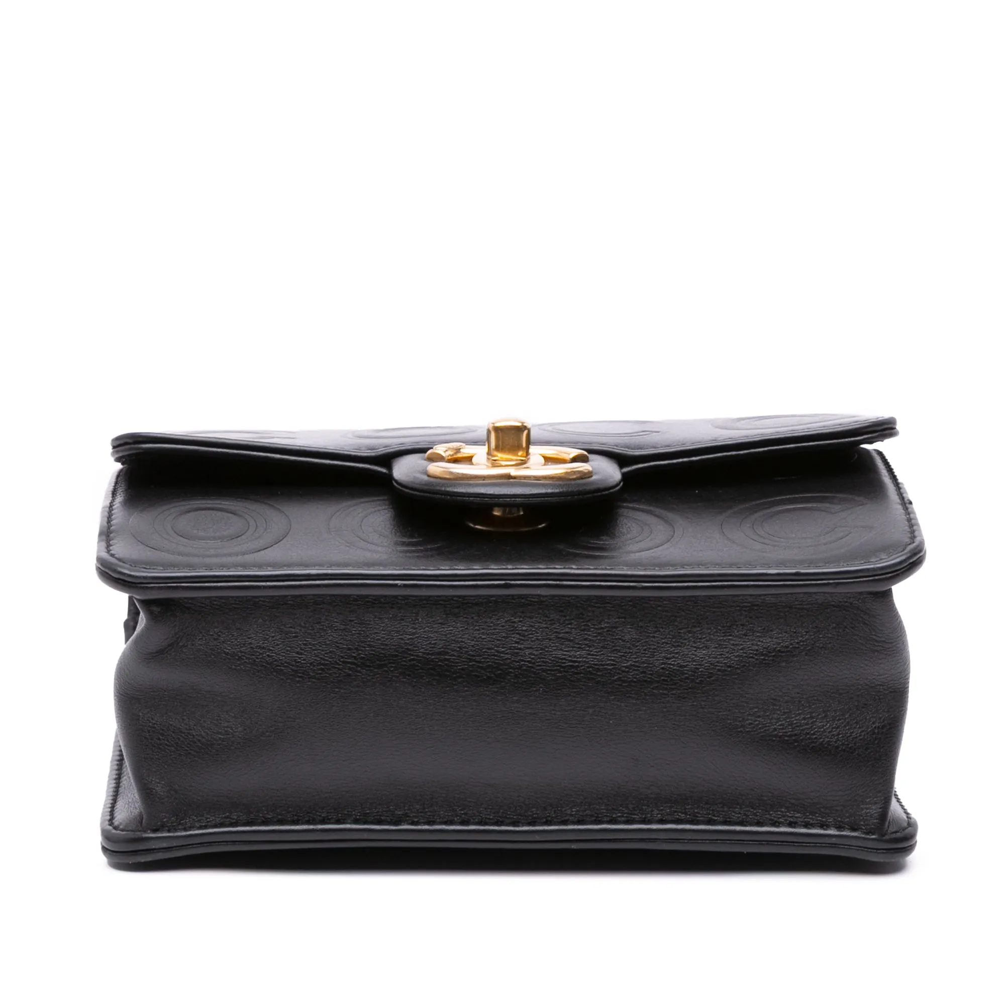 Mini Square Calfskin Coco Embossed Flap