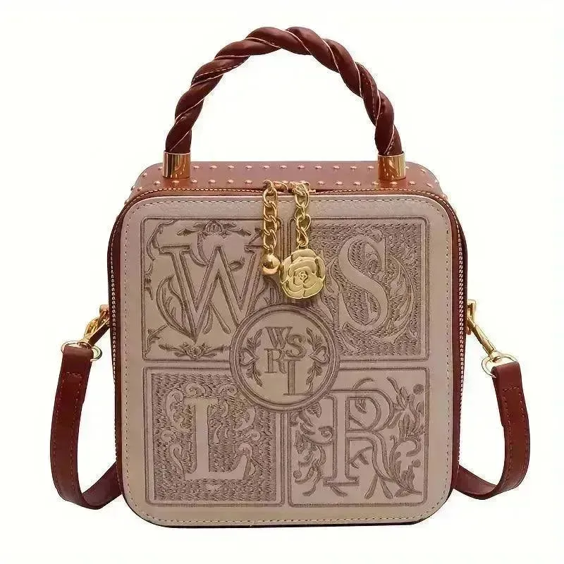 Mini Vintage Pattern Square Shoulder Bag