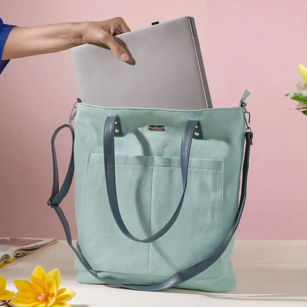 Mint Canvas Tote Bag