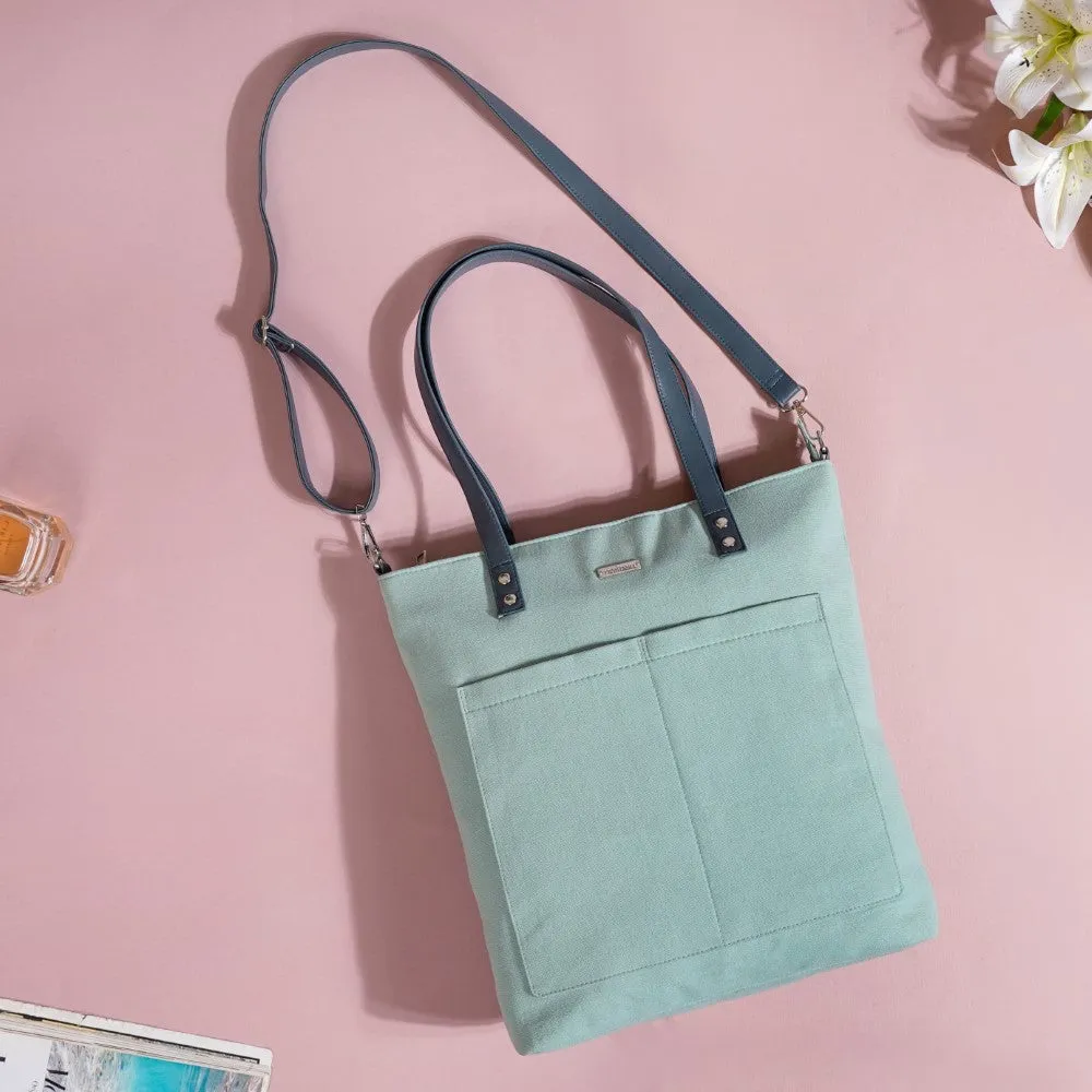 Mint Canvas Tote Bag