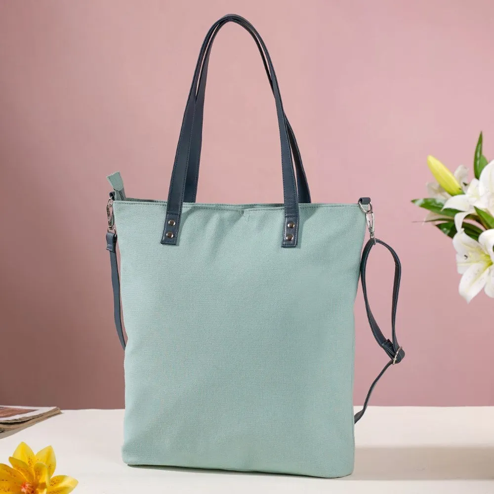 Mint Canvas Tote Bag