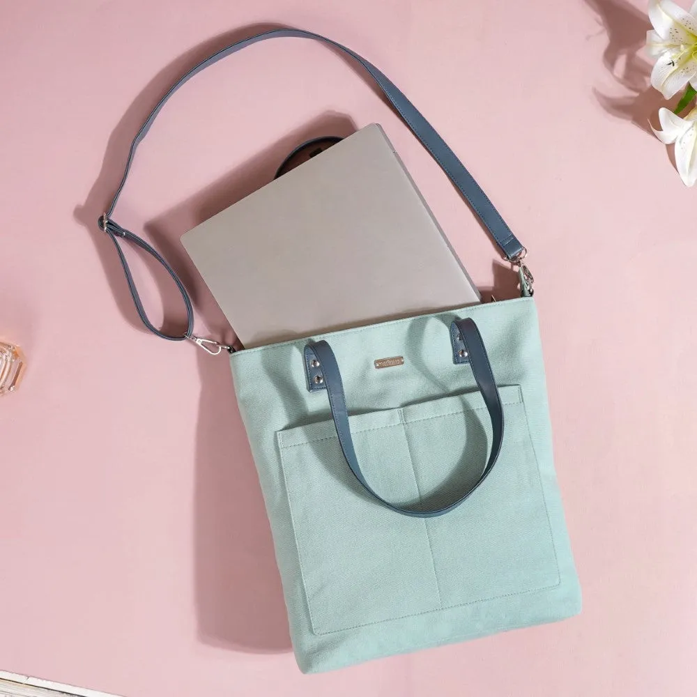 Mint Canvas Tote Bag
