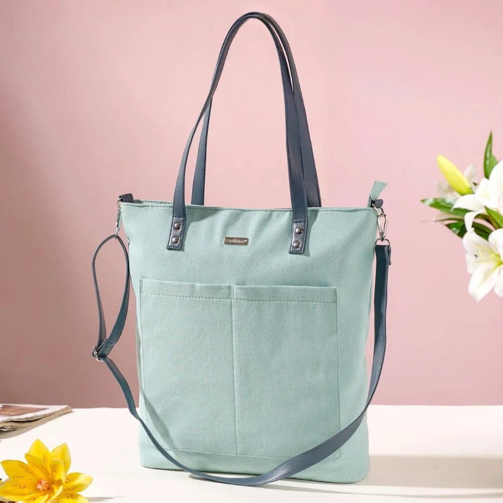 Mint Canvas Tote Bag