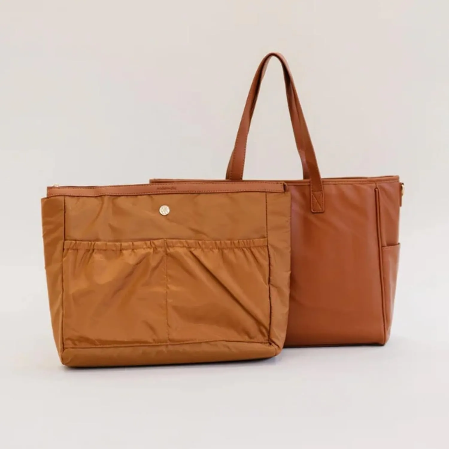 Modern Chic Tote Bag for Women - The Signature Tote, Vegan Leather Purse with Removable Insert & Pockets, Stylish Work Bag