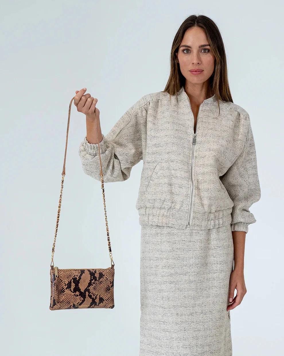 Molly Crossbody - Caramel Python