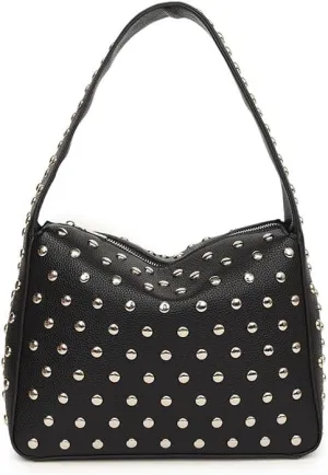 Molodo Studded Purses for Women Punk Shoulder Bag Y2K Soft PU Leather Underarm Bags Trendy Small Tote Handbag Purses