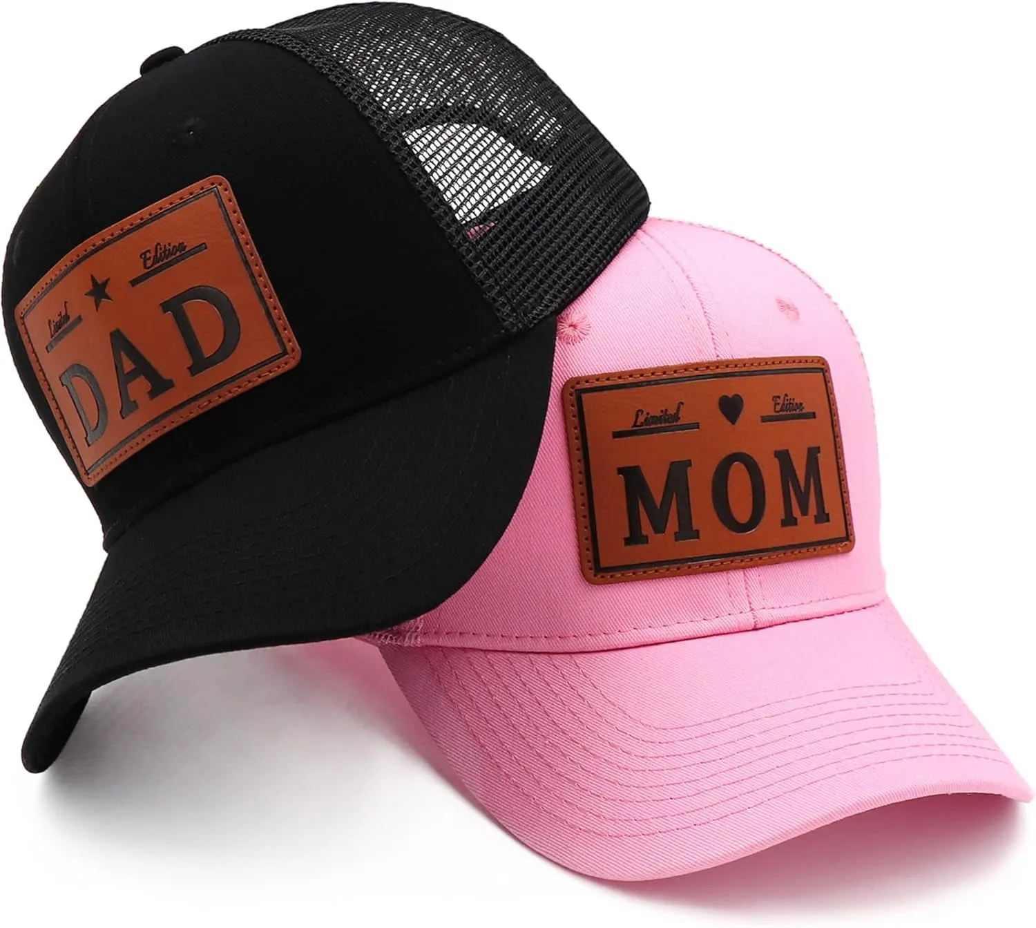 Mom and Dad Hats Embroidered Adjustable Baseball Caps, Mothers and Fathers Day Mom Dad Gifts from Daughter Son Wife Husband