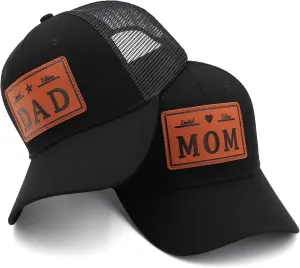 Mom and Dad Hats Embroidered Adjustable Baseball Caps, Mothers and Fathers Day Mom Dad Gifts from Daughter Son Wife Husband