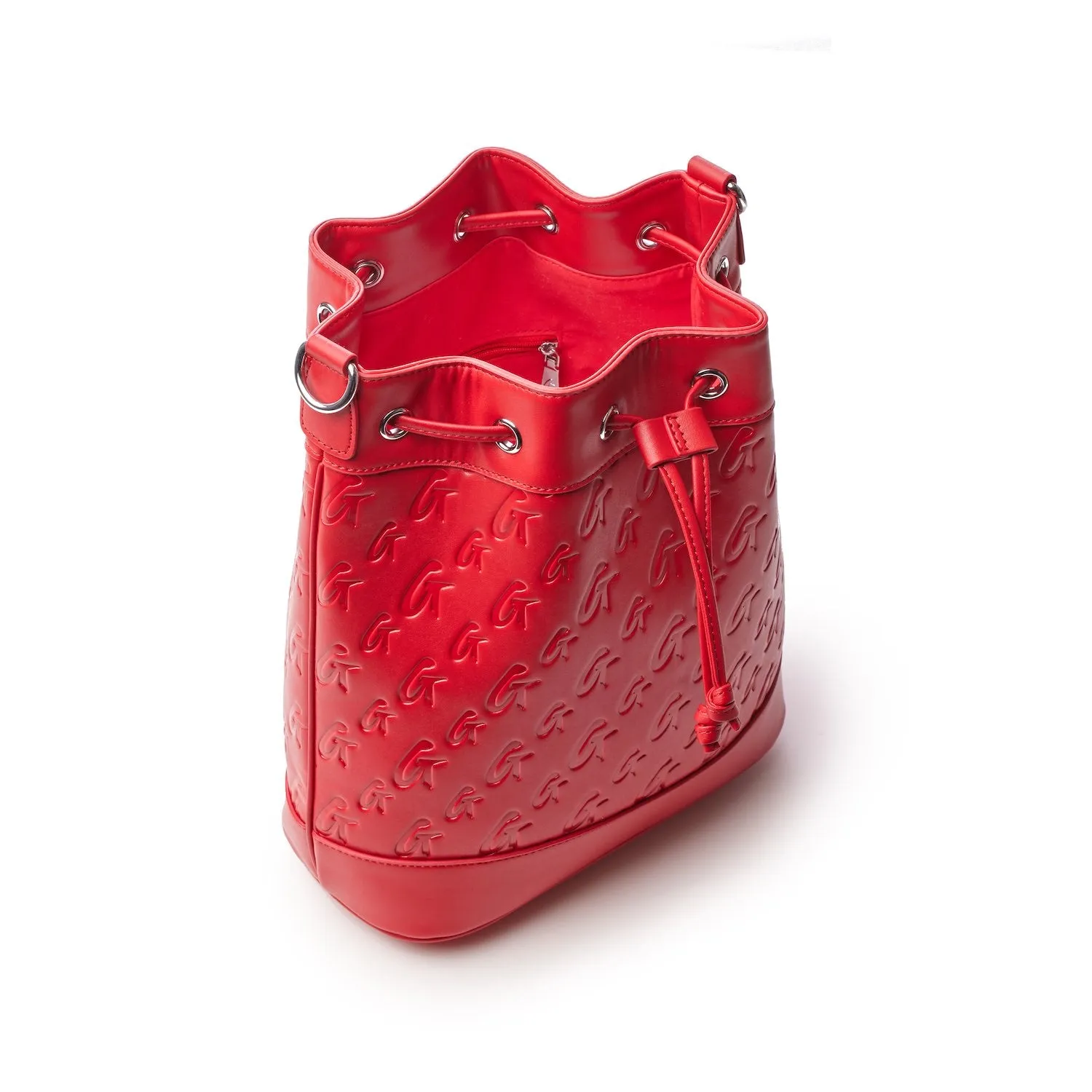 MONOGRAM BUCKET BAG BUNDLE - RED