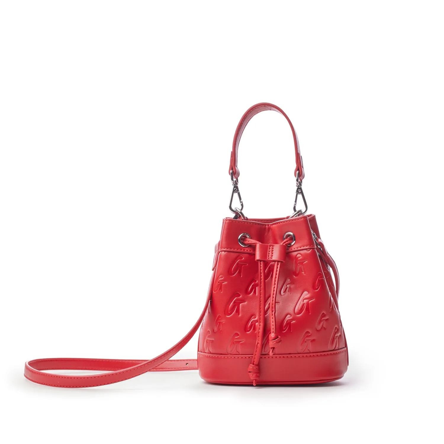 MONOGRAM BUCKET BAG BUNDLE - RED