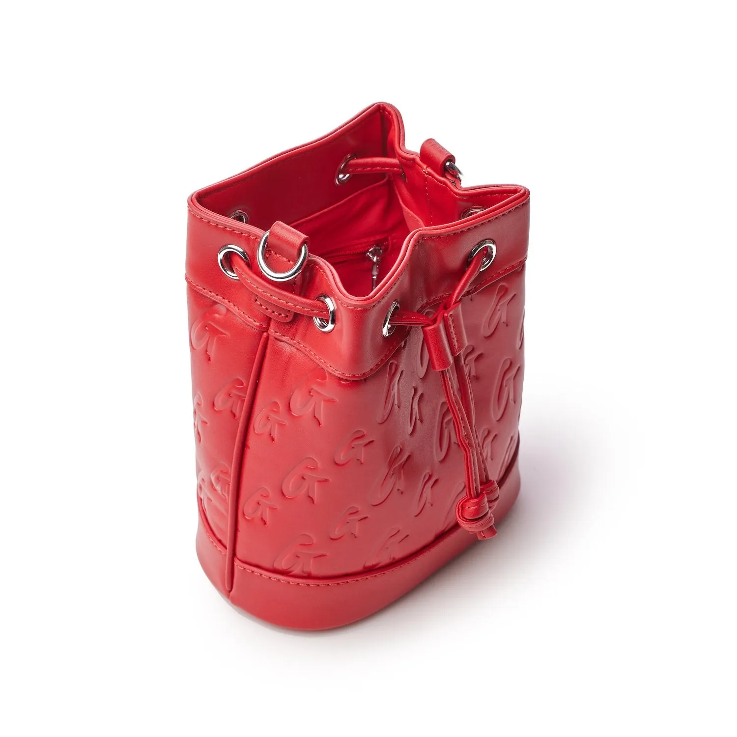 MONOGRAM BUCKET BAG BUNDLE - RED