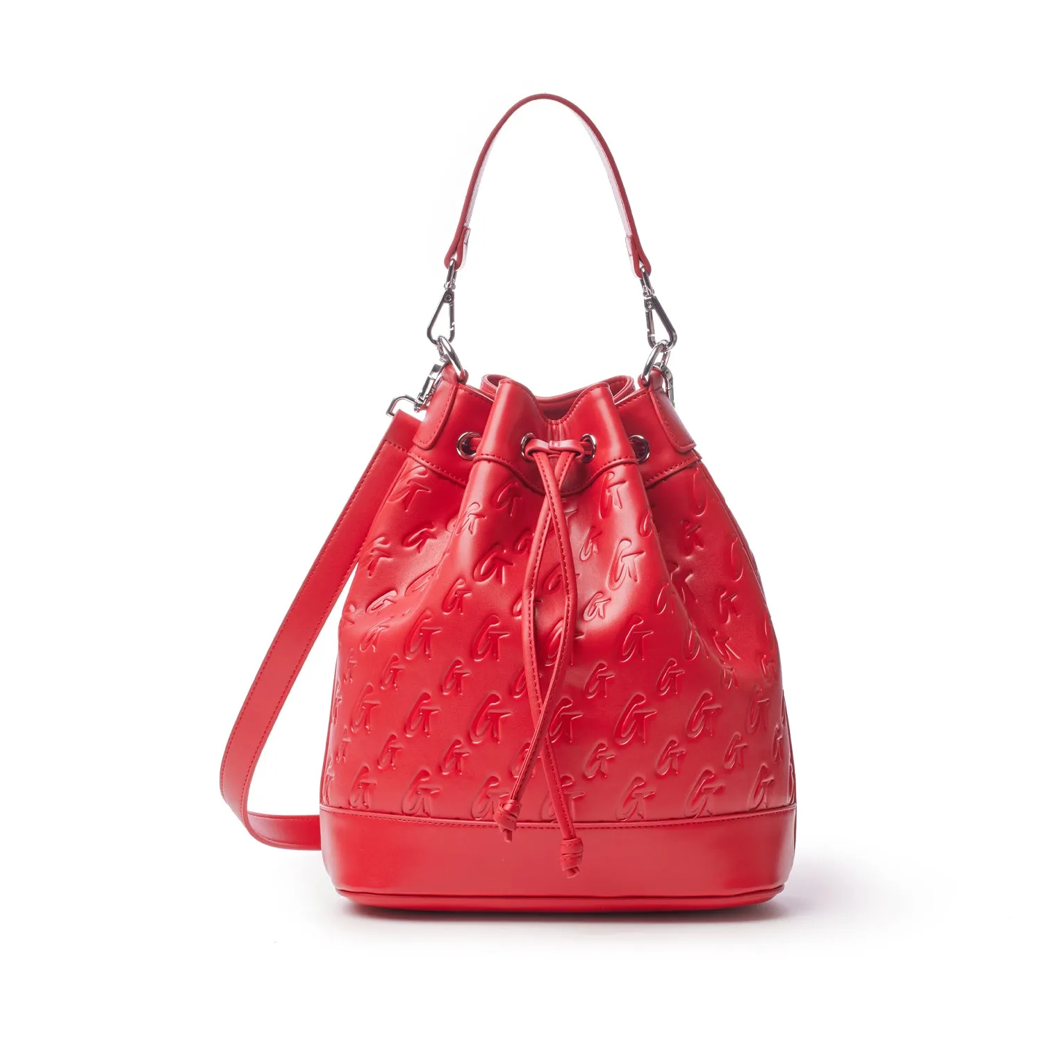 MONOGRAM BUCKET BAG BUNDLE - RED
