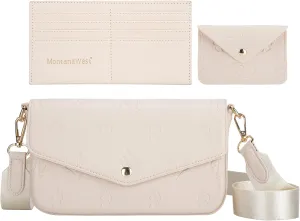 Montana West 3PCS Crossbody Purse and Wallet Set for Women with Adjustable Strap