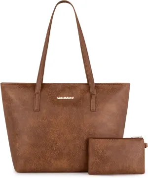 Montana West Tote Bags Vegan Leather Purses and Handbags for Women Top Handle Ladies Shoulder Bags