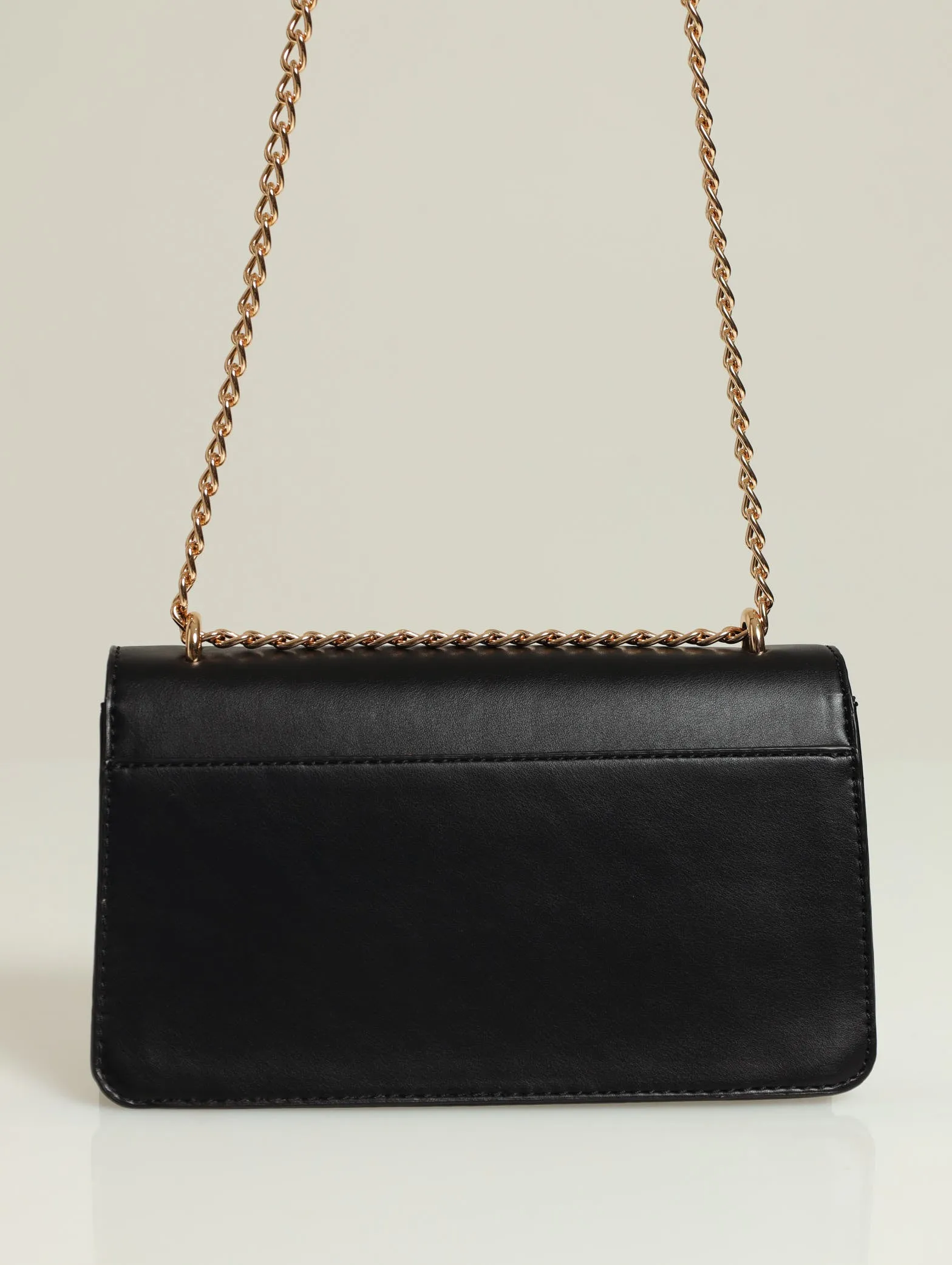 Moonstone Crossbody Flap Bag - Black