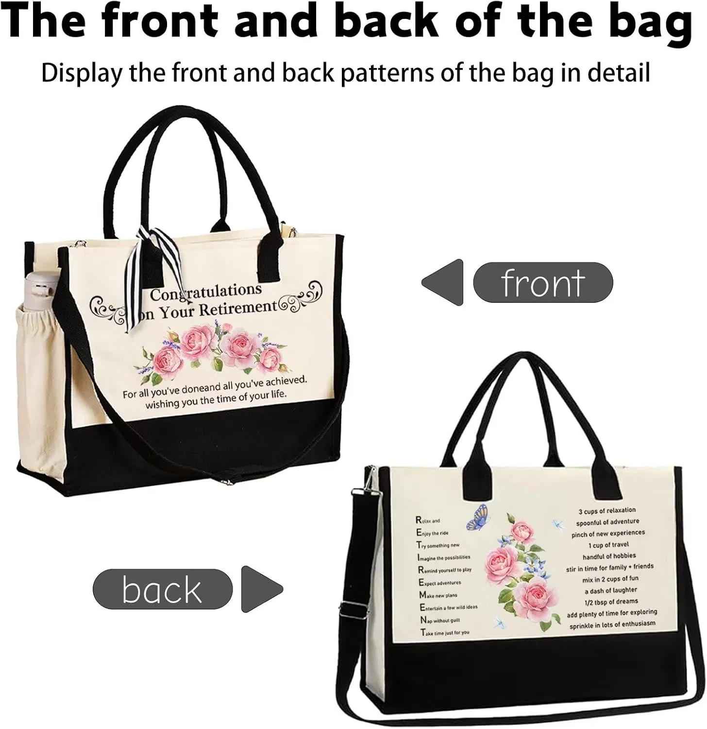 Mothers Day Gifts Retirement Gift for Woman Birthday bags for women Vintage Tote Bag set