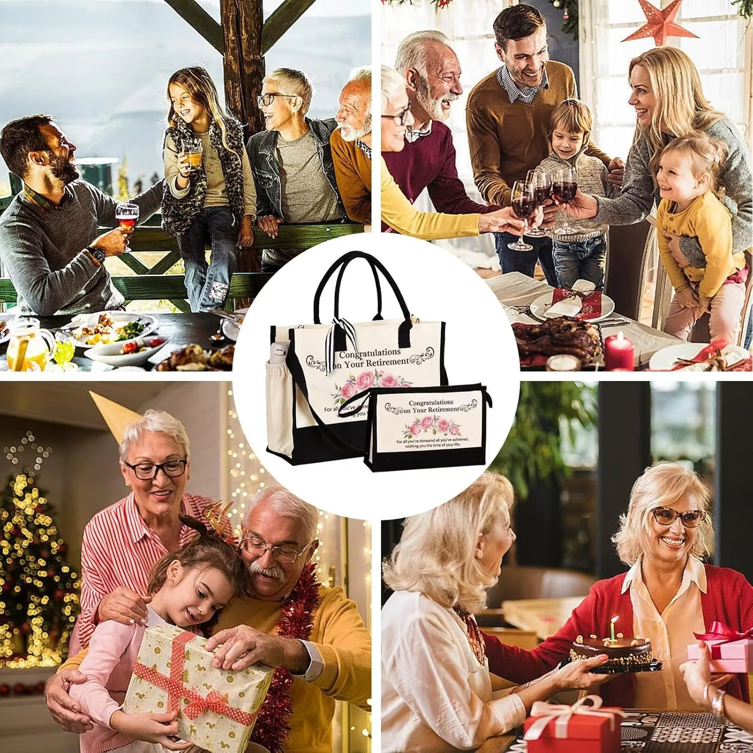 Mothers Day Gifts Retirement Gift for Woman Birthday bags for women Vintage Tote Bag set