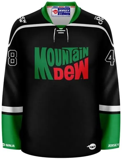Mountain Dew Heritage Logo Blackout Hockey Jersey