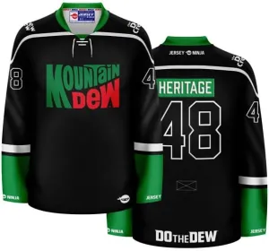 Mountain Dew Heritage Logo Blackout Hockey Jersey