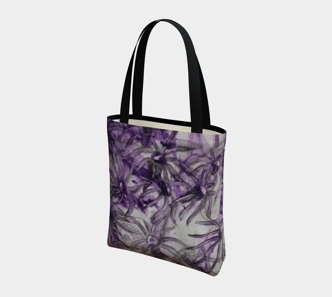 Multi-functional Aster Bag Purple Tote Flower Season clearance