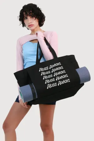 Multi-Pocket Rope/Yoga Tote (Black)