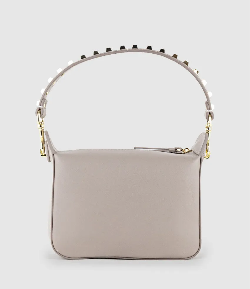 NATANIA Small Box Bag in Taupe