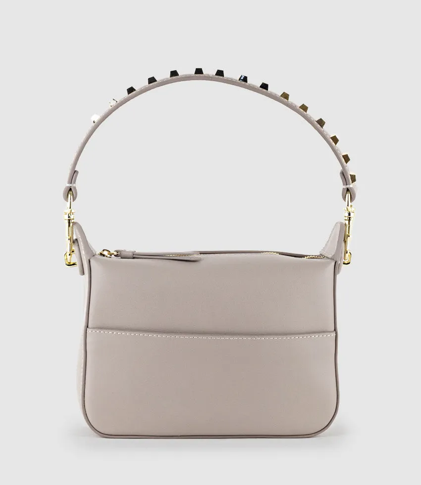 NATANIA Small Box Bag in Taupe