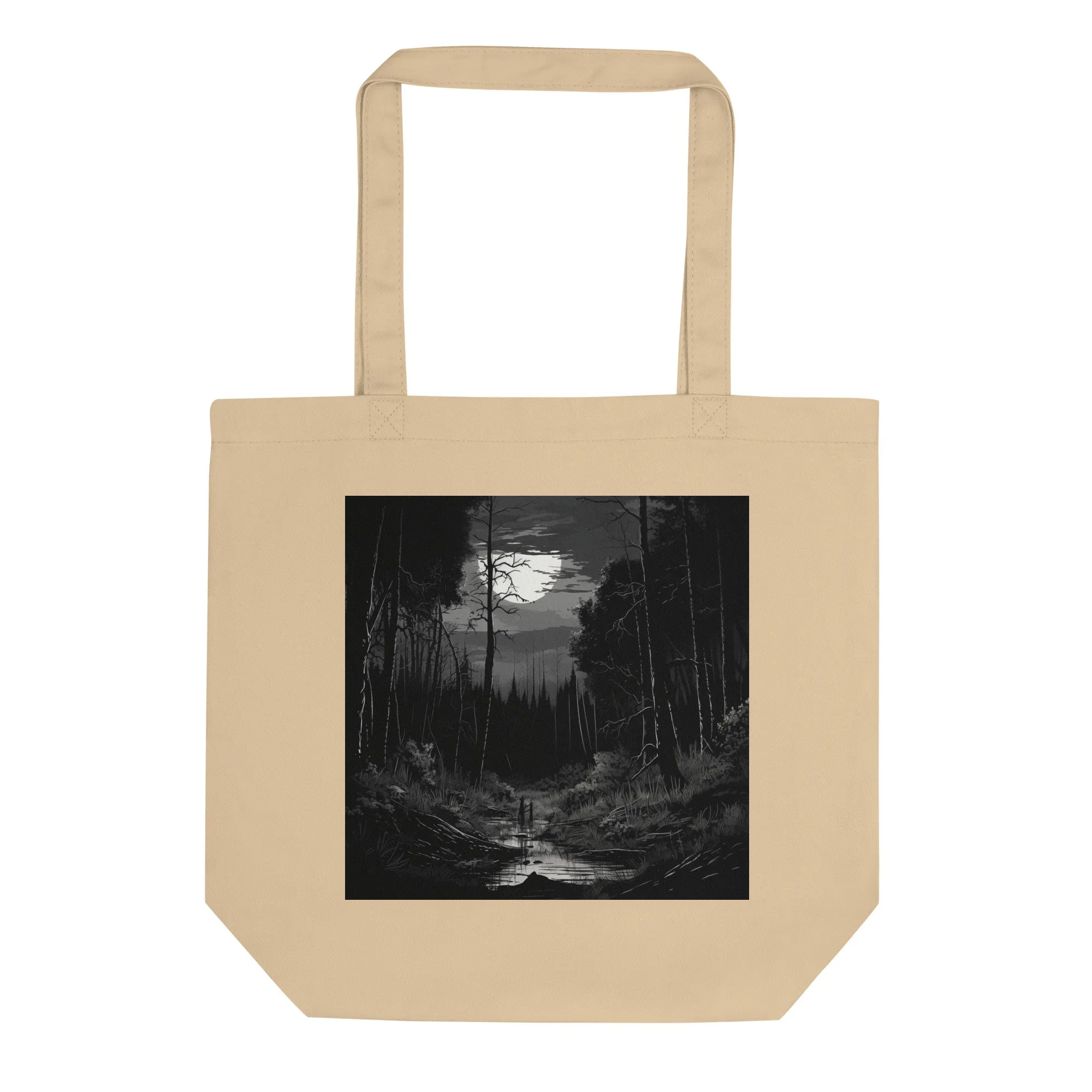 Natural Fiber Tote Bag Forest Harmony