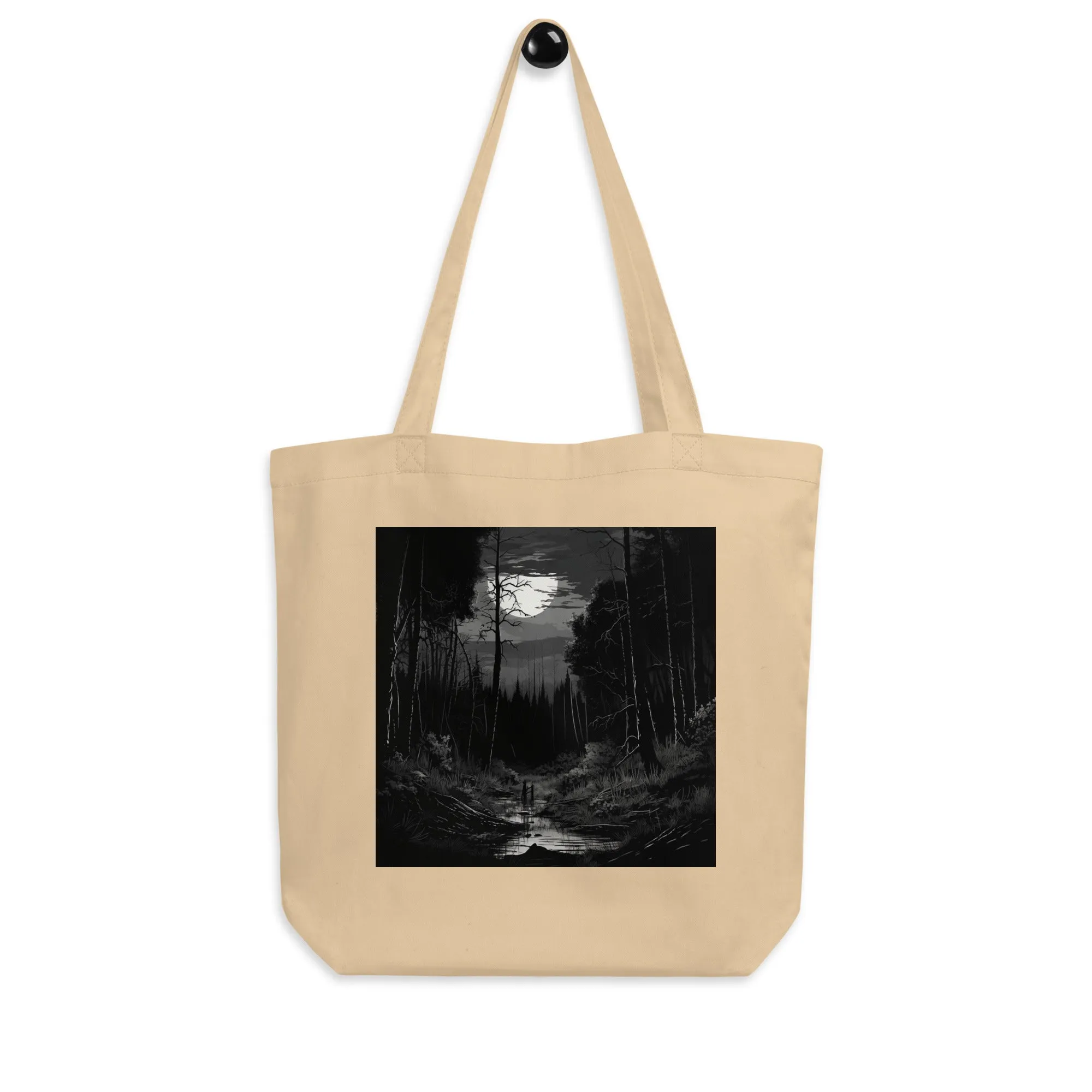 Natural Fiber Tote Bag Forest Harmony