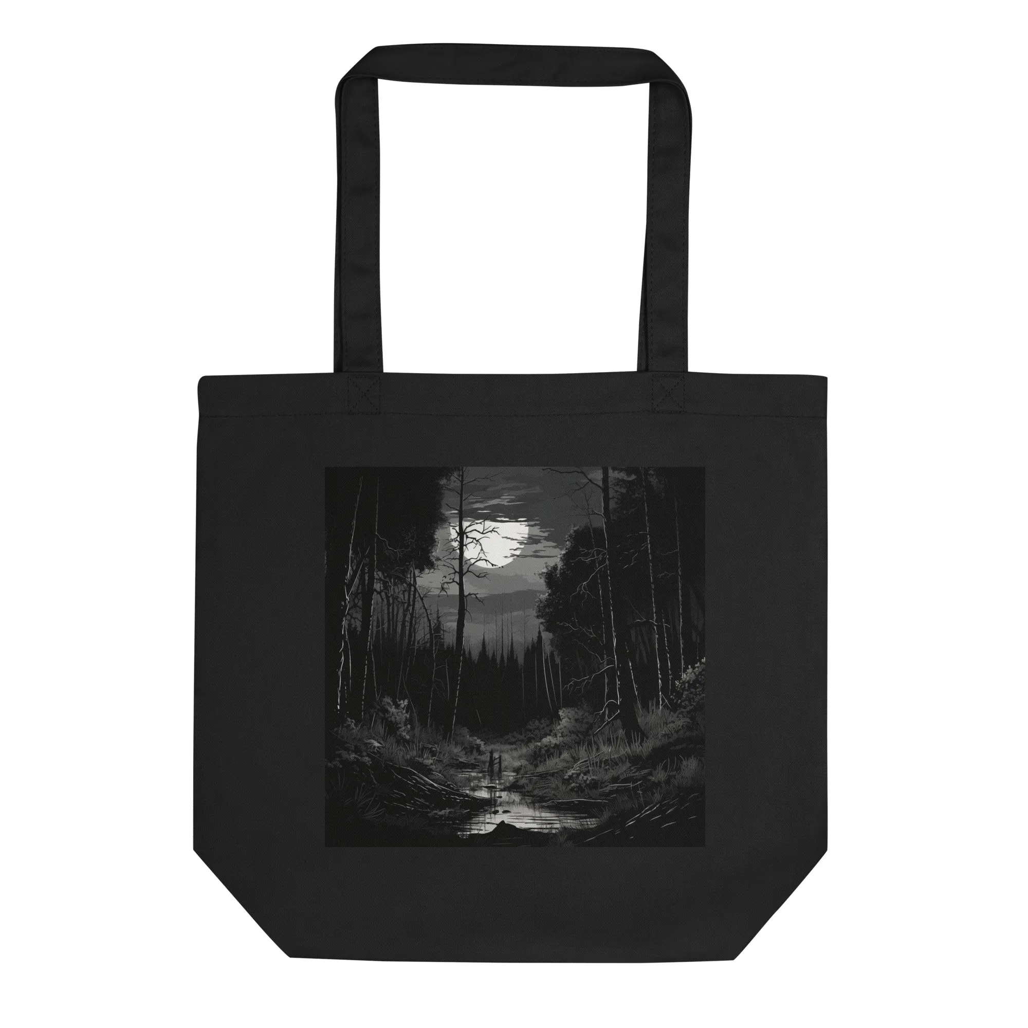 Natural Fiber Tote Bag Forest Harmony