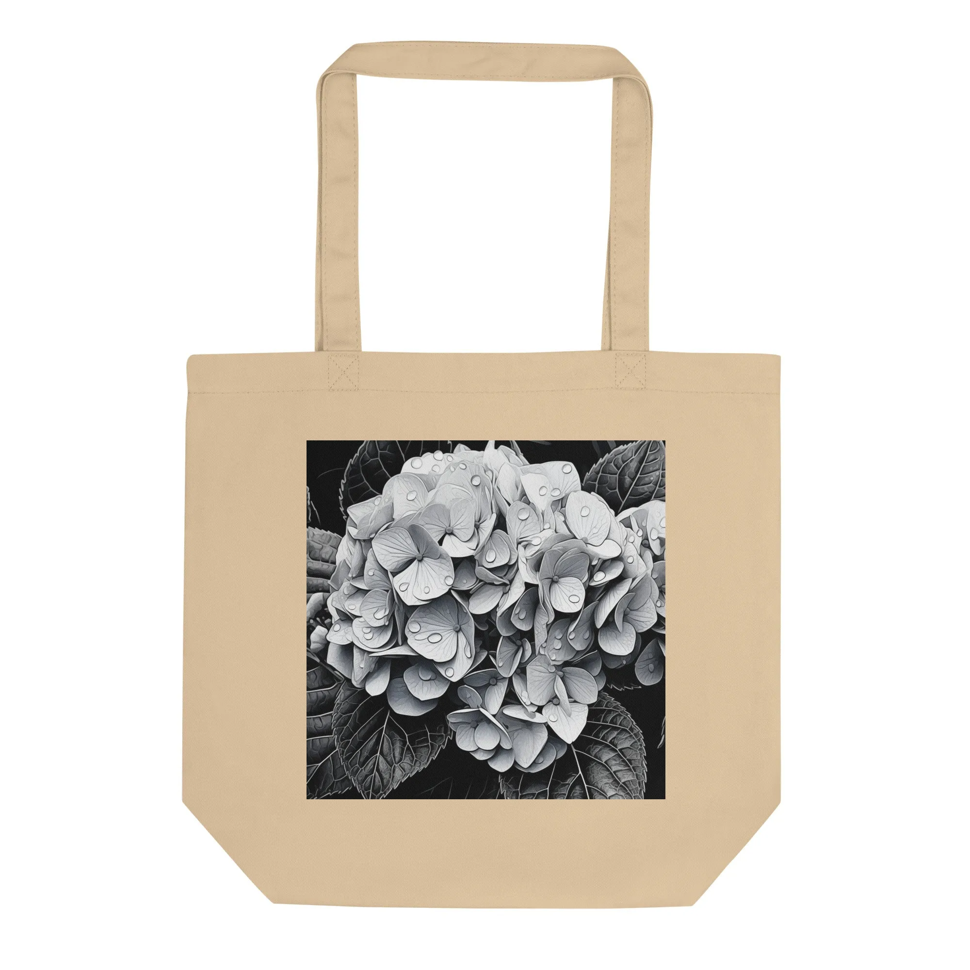 Natural Fiber Tote Bag Hydrangea