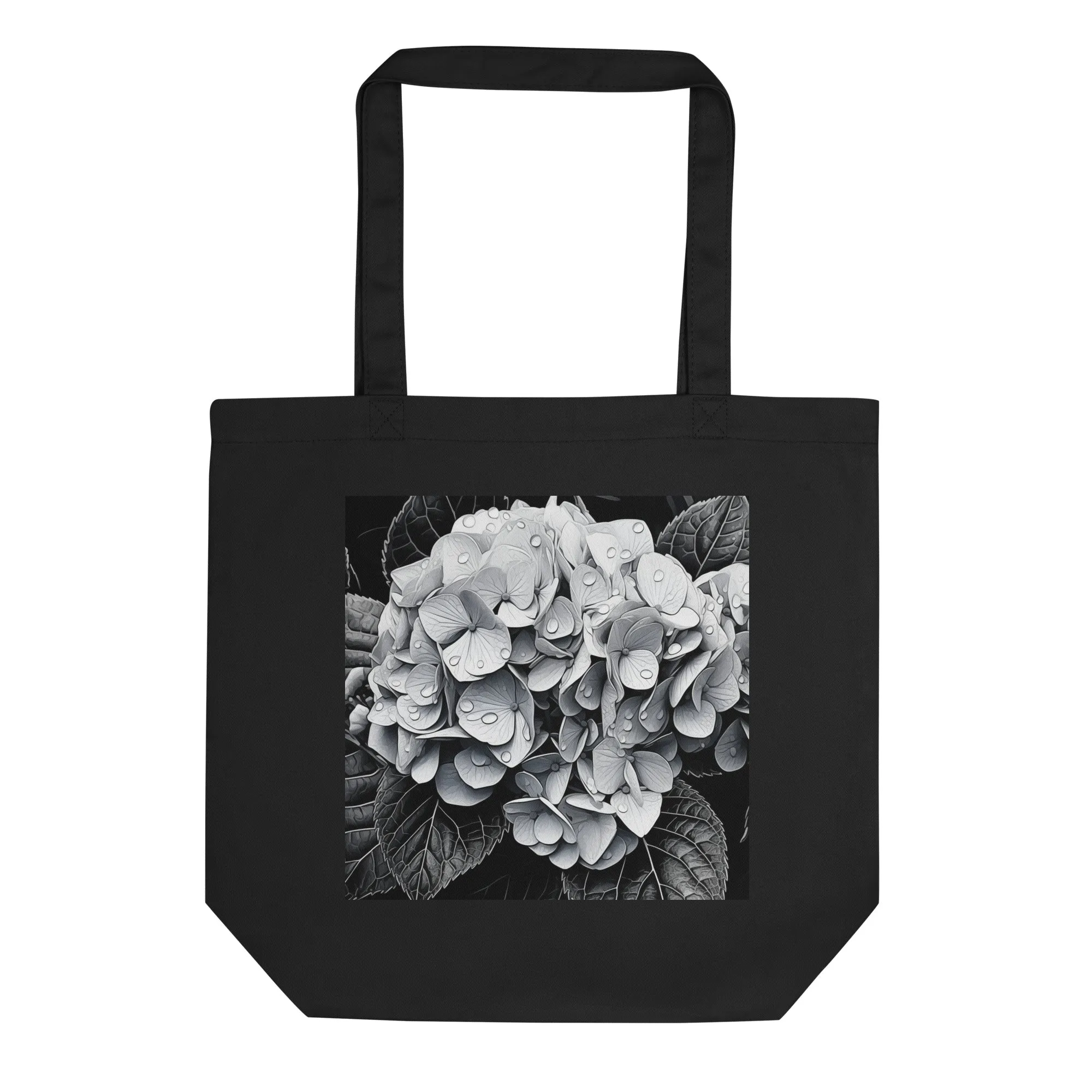 Natural Fiber Tote Bag Hydrangea