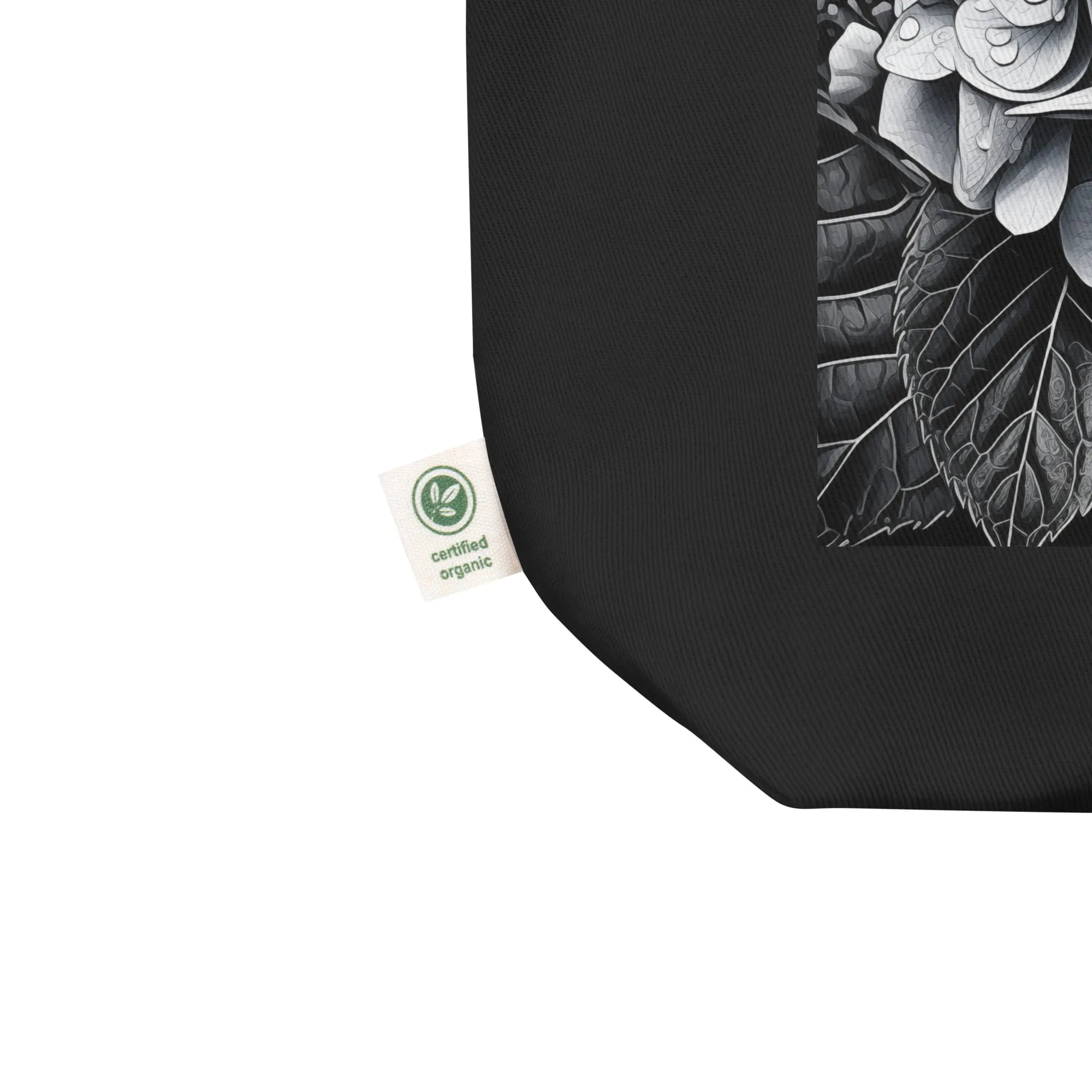 Natural Fiber Tote Bag Hydrangea